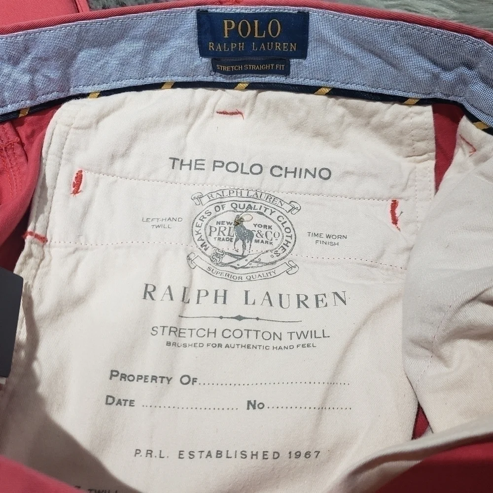 NWT Polo Ralph Lauren Stretch Straight Fit Chinos